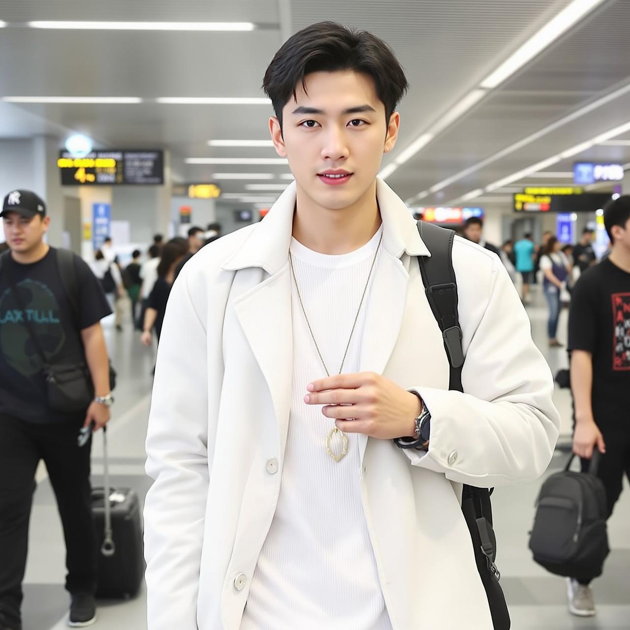 QQ吃瓜群 - 某男团成员机场私服造型引热议
