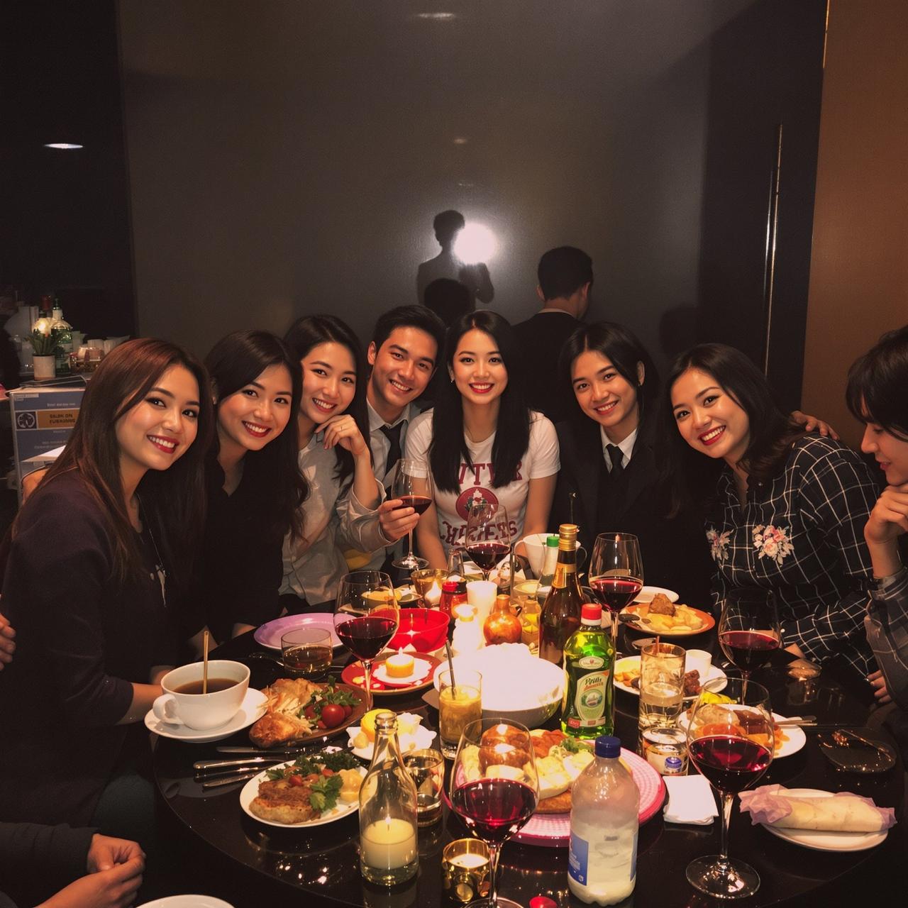 QQ吃瓜群 - 明星私下聚会被拍，多位大咖同框