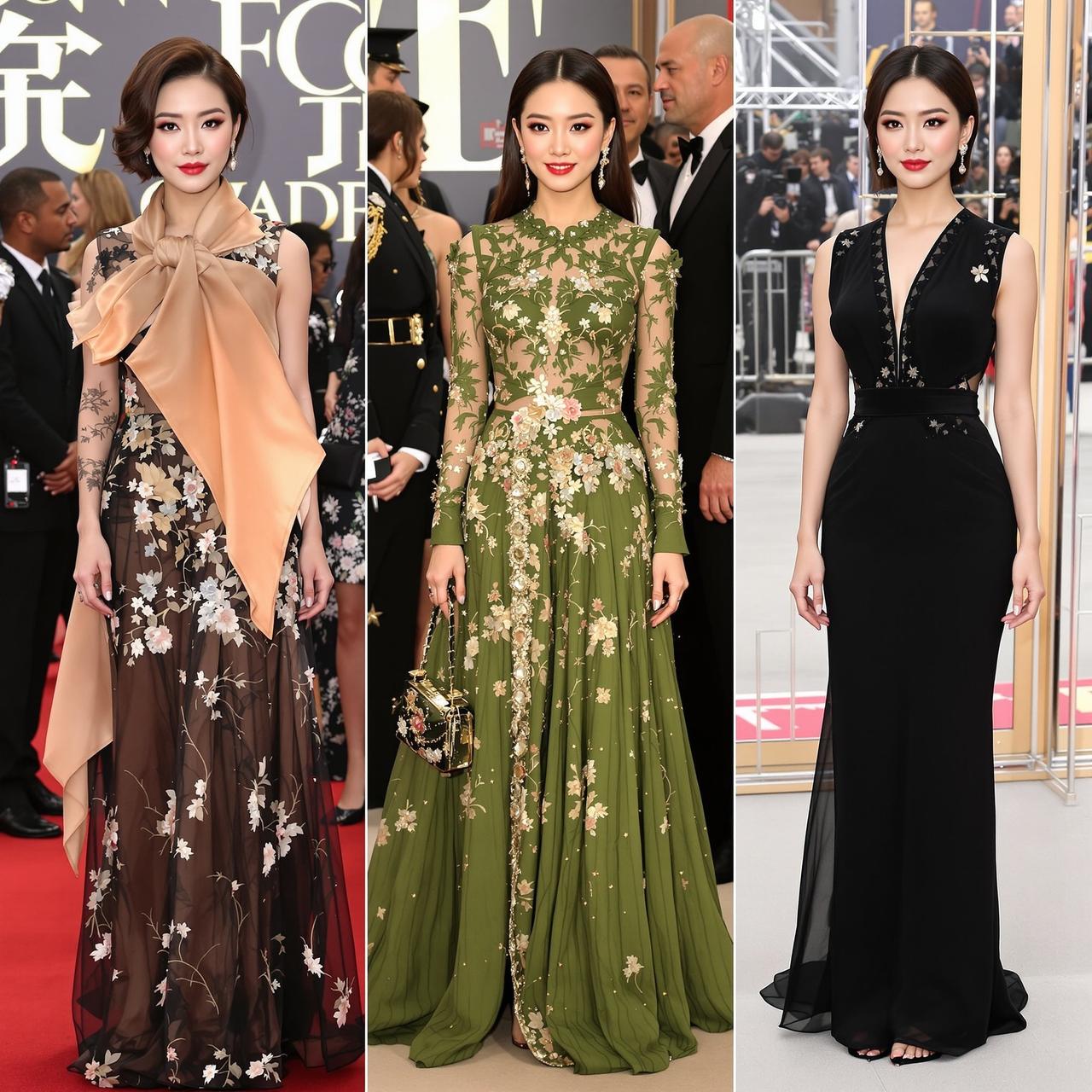 QQ吃瓜群 - 某女星红毯造型全记录：从翻车到封神